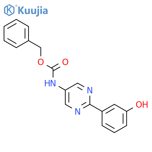 benzyl N-2-(3-hydroxyphenyl)pyrimidin-5-ylcarbamate structure