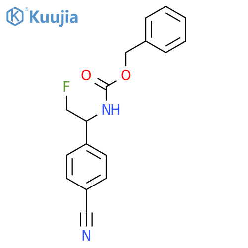 benzyl N-1-(4-cyanophenyl)-2-fluoroethylcarbamate structure