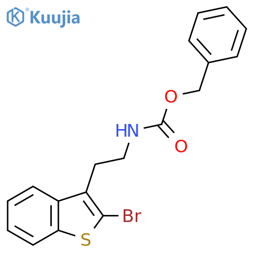 benzyl N-2-(2-bromo-1-benzothiophen-3-yl)ethylcarbamate structure