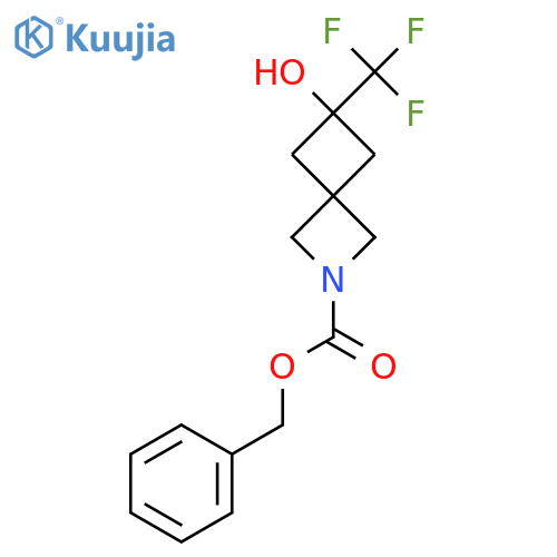 benzyl 6-hydroxy-6-(trifluoromethyl)-2-azaspiro3.3heptane-2-carboxylate structure