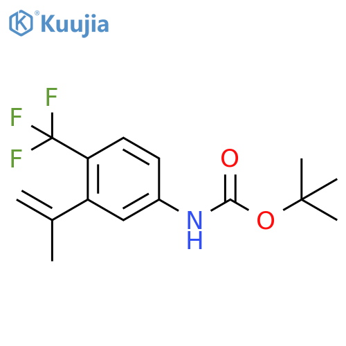 tert-butyl N-3-(prop-1-en-2-yl)-4-(trifluoromethyl)phenylcarbamate structure