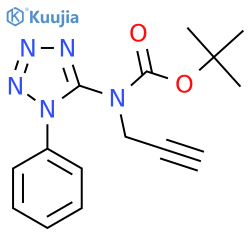 tert-butyl N-(1-phenyl-1H-1,2,3,4-tetrazol-5-yl)-N-(prop-2-yn-1-yl)carbamate structure