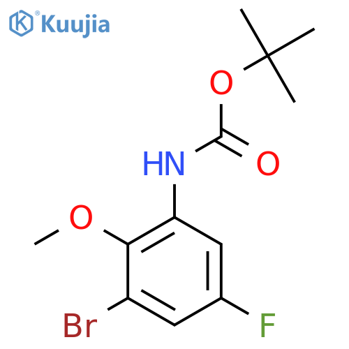 tert-butyl N-(3-bromo-5-fluoro-2-methoxyphenyl)carbamate structure