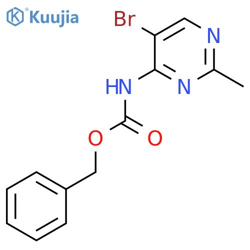 benzyl N-(5-bromo-2-methylpyrimidin-4-yl)carbamate structure