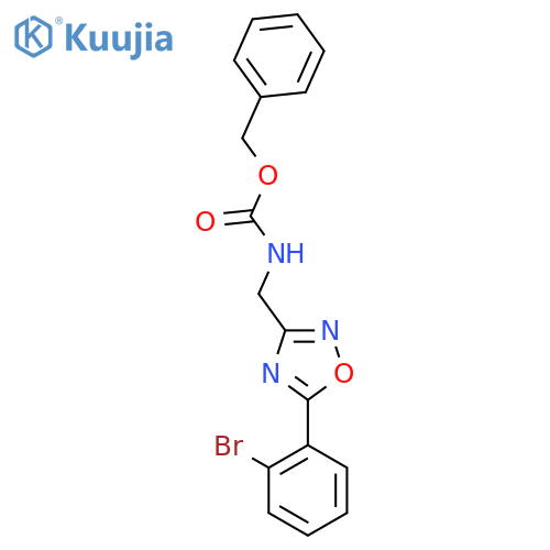 benzyl N-{5-(2-bromophenyl)-1,2,4-oxadiazol-3-ylmethyl}carbamate structure