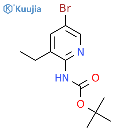 tert-butyl N-(5-bromo-3-ethylpyridin-2-yl)carbamate structure