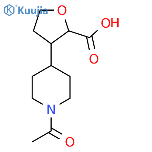 3-(1-Acetylpiperidin-4-yl)oxolane-2-carboxylic acid structure