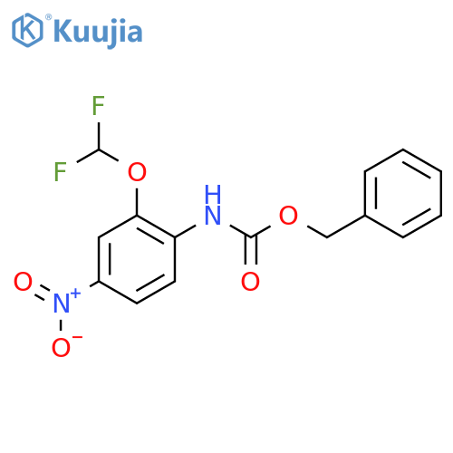 benzyl N-2-(difluoromethoxy)-4-nitrophenylcarbamate structure