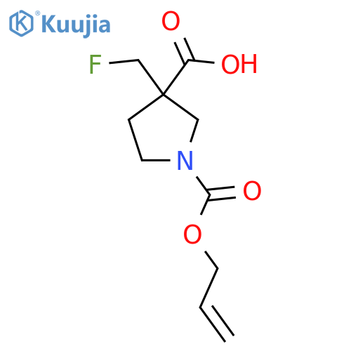 3-(fluoromethyl)-1-(prop-2-en-1-yloxy)carbonylpyrrolidine-3-carboxylic acid structure
