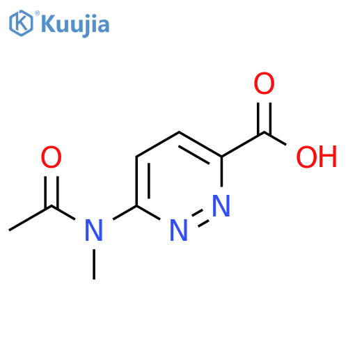 6-(N-methylacetamido)pyridazine-3-carboxylic acid structure