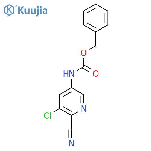 benzyl N-(5-chloro-6-cyanopyridin-3-yl)carbamate structure