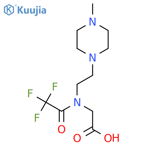 2-{2,2,2-trifluoro-N-2-(4-methylpiperazin-1-yl)ethylacetamido}acetic acid structure