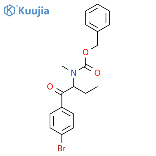 benzyl N-1-(4-bromophenyl)-1-oxobutan-2-yl-N-methylcarbamate structure