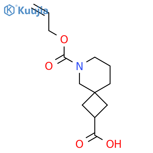 6-(prop-2-en-1-yloxy)carbonyl-6-azaspiro3.5nonane-2-carboxylic acid structure