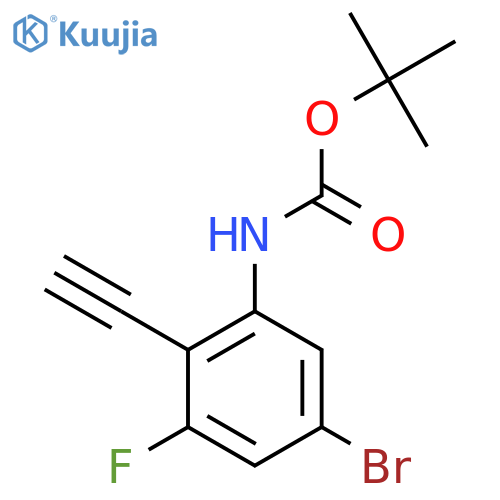 tert-butyl N-(5-bromo-2-ethynyl-3-fluorophenyl)carbamate structure