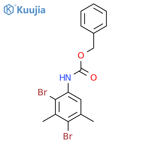 benzyl N-(2,4-dibromo-3,5-dimethylphenyl)carbamate structure