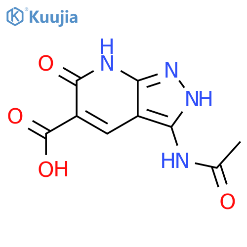 3-acetamido-6-oxo-1H,6H,7H-pyrazolo3,4-bpyridine-5-carboxylic acid structure