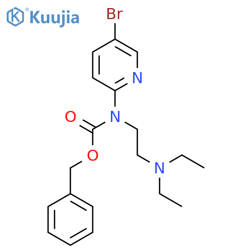 benzyl N-(5-bromopyridin-2-yl)-N-2-(diethylamino)ethylcarbamate structure