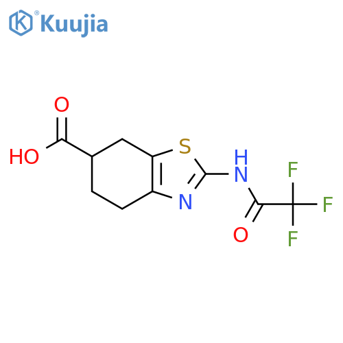 2-(2,2,2-Trifluoroacetamido)-4,5,6,7-tetrahydro-1,3-benzothiazole-6-carboxylic acid structure