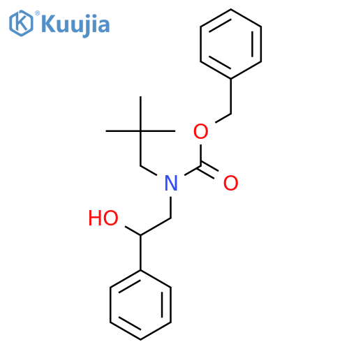 benzyl N-(2,2-dimethylpropyl)-N-(2-hydroxy-2-phenylethyl)carbamate structure