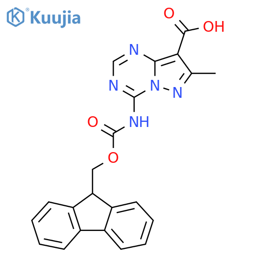 4-({(9H-fluoren-9-yl)methoxycarbonyl}amino)-7-methylpyrazolo1,5-a1,3,5triazine-8-carboxylic acid structure
