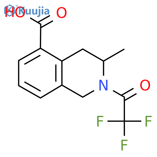 3-Methyl-2-(2,2,2-trifluoroacetyl)-1,2,3,4-tetrahydroisoquinoline-5-carboxylic acid structure