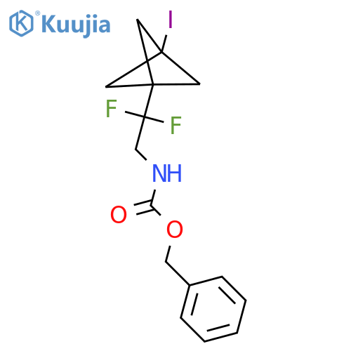benzyl N-(2,2-difluoro-2-{3-iodobicyclo1.1.1pentan-1-yl}ethyl)carbamate structure