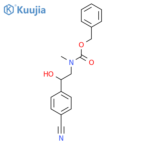 benzyl N-2-(4-cyanophenyl)-2-hydroxyethyl-N-methylcarbamate structure