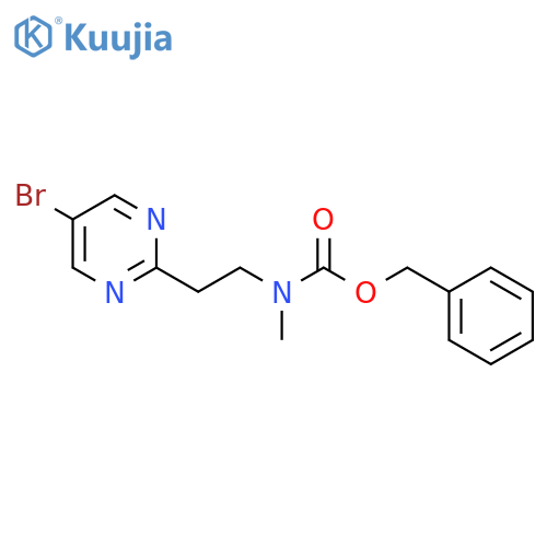 benzyl N-2-(5-bromopyrimidin-2-yl)ethyl-N-methylcarbamate structure
