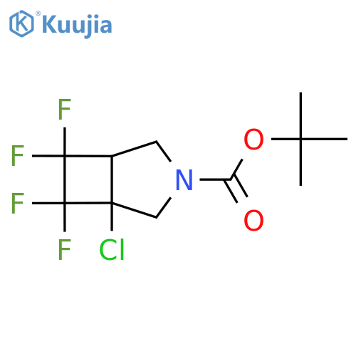 tert-butyl 1-chloro-6,6,7,7-tetrafluoro-3-azabicyclo3.2.0heptane-3-carboxylate structure