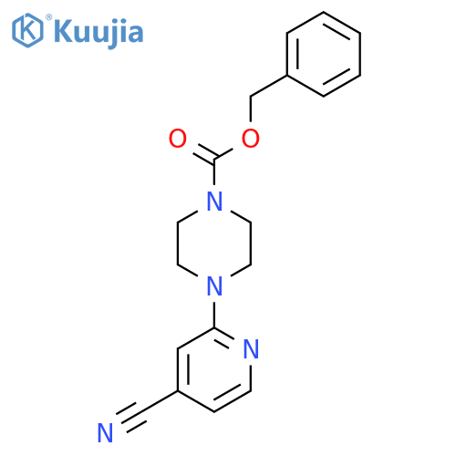 Benzyl 4-(4-cyanopyridin-2-yl)piperazine-1-carboxylate structure