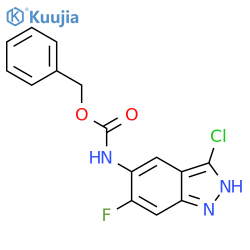 benzyl N-(3-chloro-6-fluoro-1H-indazol-5-yl)carbamate structure