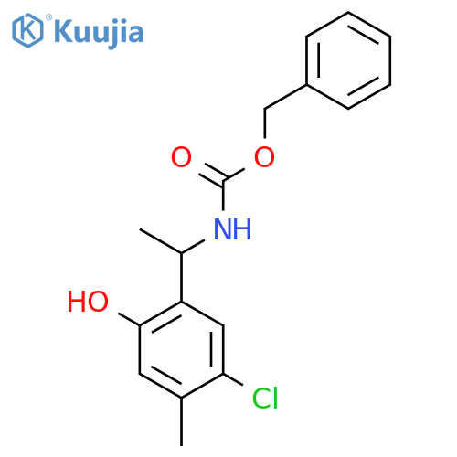 benzyl N-1-(5-chloro-2-hydroxy-4-methylphenyl)ethylcarbamate structure
