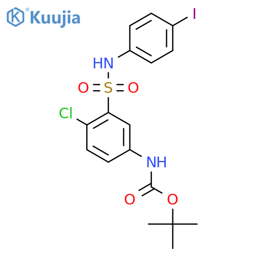 tert-butyl N-{4-chloro-3-(4-iodophenyl)sulfamoylphenyl}carbamate structure