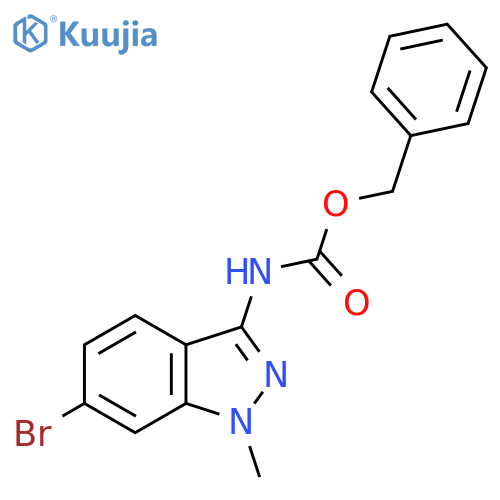 benzyl N-(6-bromo-1-methyl-1H-indazol-3-yl)carbamate structure