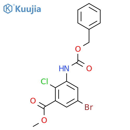 methyl 3-{(benzyloxy)carbonylamino}-5-bromo-2-chlorobenzoate structure