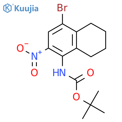 tert-butyl N-(4-bromo-2-nitro-5,6,7,8-tetrahydronaphthalen-1-yl)carbamate structure