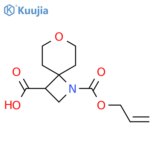 1-(prop-2-en-1-yloxy)carbonyl-7-oxa-1-azaspiro3.5nonane-3-carboxylic acid structure