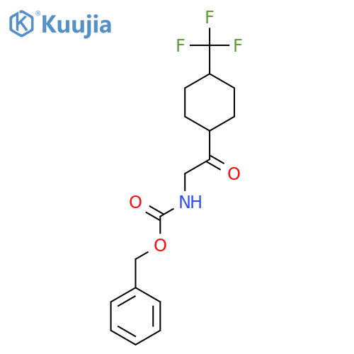 benzyl N-{2-oxo-2-4-(trifluoromethyl)cyclohexylethyl}carbamate structure
