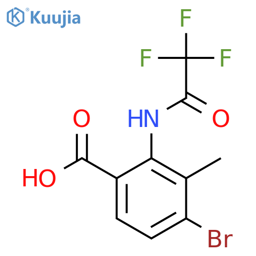 4-Bromo-3-methyl-2-(trifluoroacetamido)benzoic acid structure