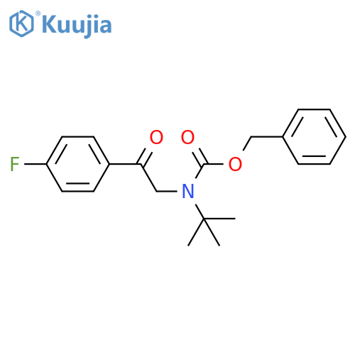 benzyl N-tert-butyl-N-2-(4-fluorophenyl)-2-oxoethylcarbamate structure