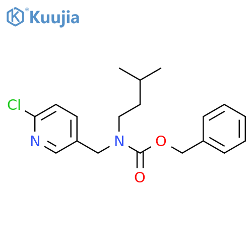 benzyl N-(6-chloropyridin-3-yl)methyl-N-(3-methylbutyl)carbamate structure