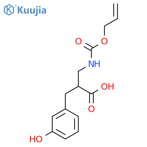2-[(3-Hydroxyphenyl)methyl]-3-{[(prop-2-en-1-yloxy)carbonyl]amino}propanoic acid structure