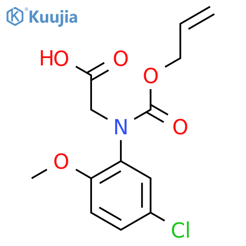 2-(5-chloro-2-methoxyphenyl)(prop-2-en-1-yloxy)carbonylaminoacetic acid structure