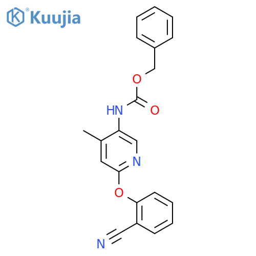 benzyl N-6-(2-cyanophenoxy)-4-methylpyridin-3-ylcarbamate structure