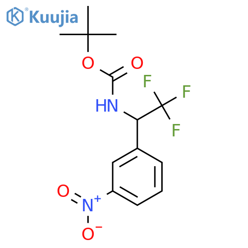 tert-butyl N-2,2,2-trifluoro-1-(3-nitrophenyl)ethylcarbamate structure
