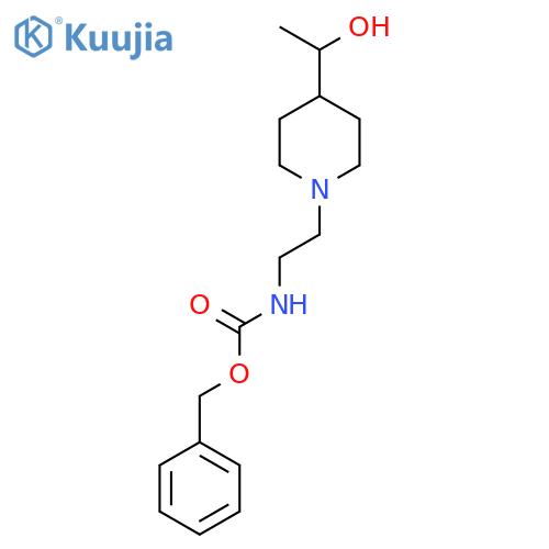 benzyl N-{2-4-(1-hydroxyethyl)piperidin-1-ylethyl}carbamate structure