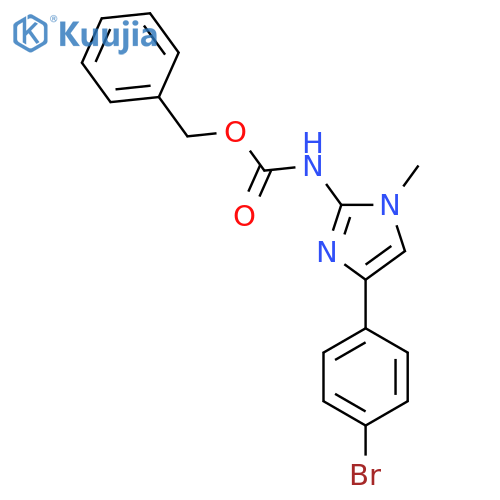 benzyl N-4-(4-bromophenyl)-1-methyl-1H-imidazol-2-ylcarbamate structure