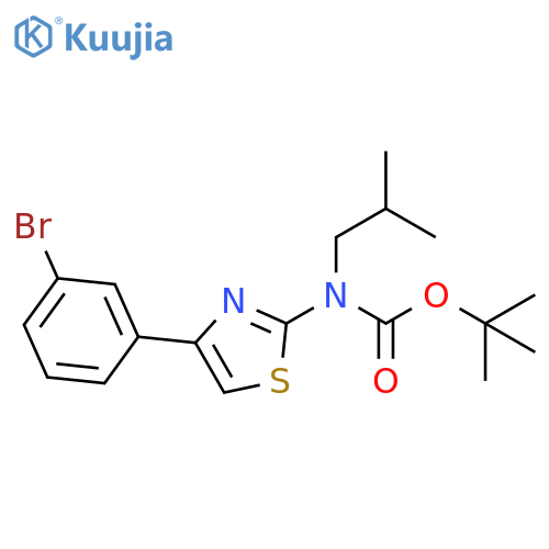 tert-butyl N-4-(3-bromophenyl)-1,3-thiazol-2-yl-N-(2-methylpropyl)carbamate structure