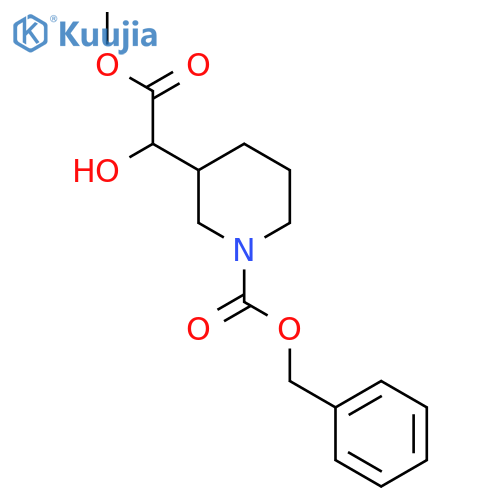 Benzyl 3-(1-hydroxy-2-methoxy-2-oxoethyl)piperidine-1-carboxylate structure